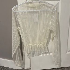 See through oak and fort blouse NWT